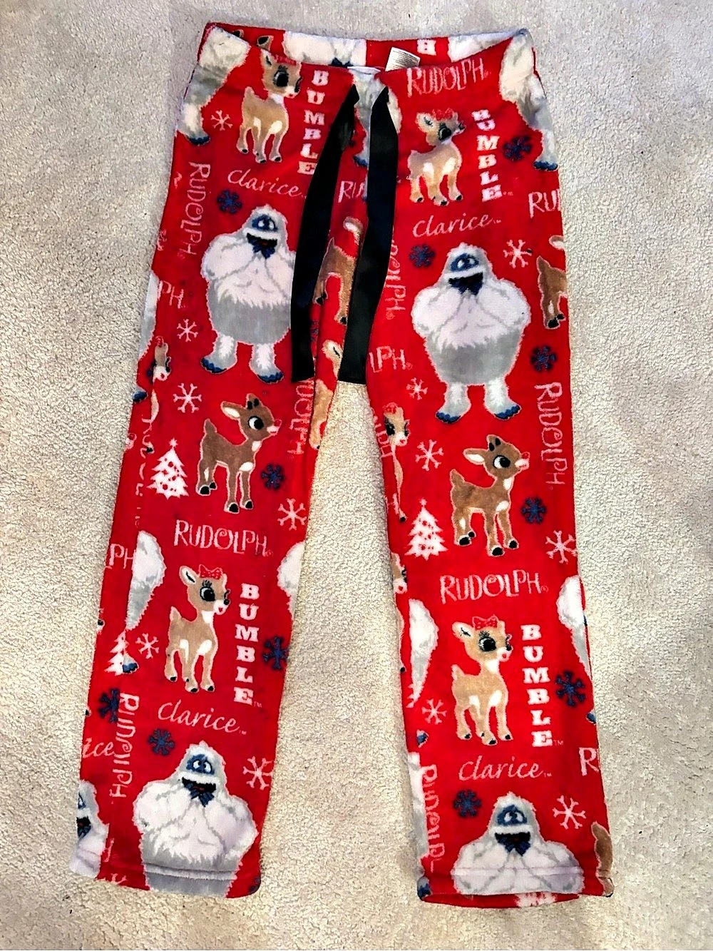 Rudolph the Red-Nosed Reindeer Rudolph Clarice & Bumble Fleece Pajama Pants
